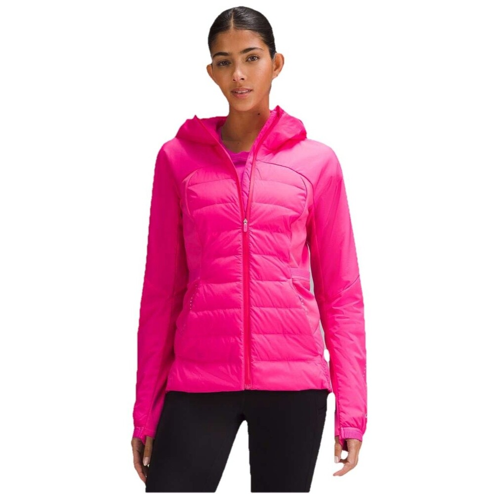 Lululemon Women’s Down For It All Jacket Sonic Pink Hooded Full Zip Puffer 0